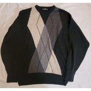 St Michael Made in UK size 46 Argyle/Diamond lambswool sweater